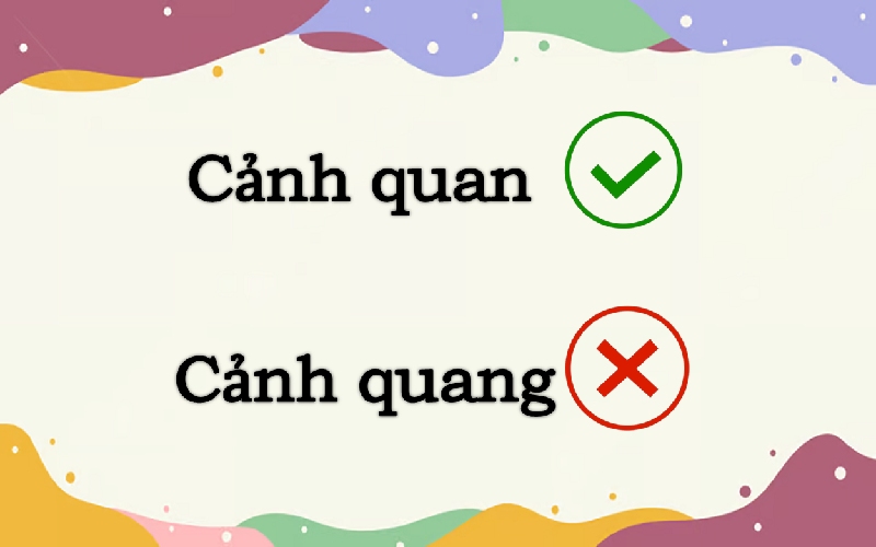 Cảnh quan hay cảnh quang đúng chính tả?