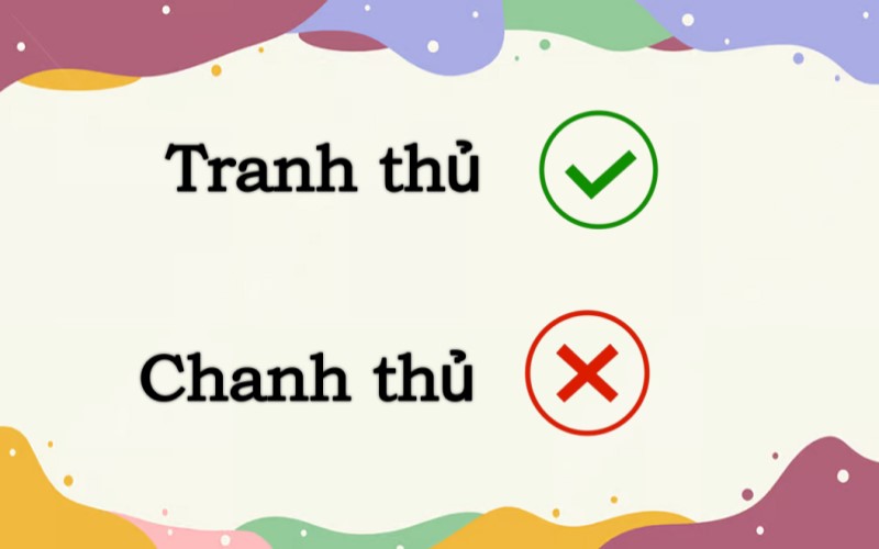 Chanh thủ hay tranh thủ đúng chính tả?