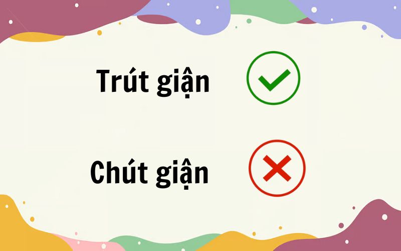 Chút giận hay trút giận đúng chính tả?