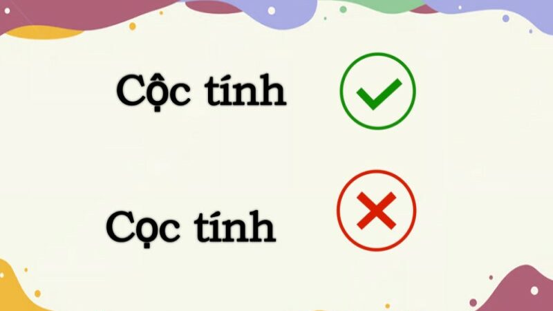 Cộc tính hay cọc tính đúng chính tả?