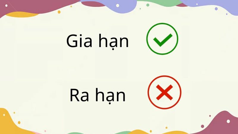 Ra hạn hay gia hạn đúng chính tả?