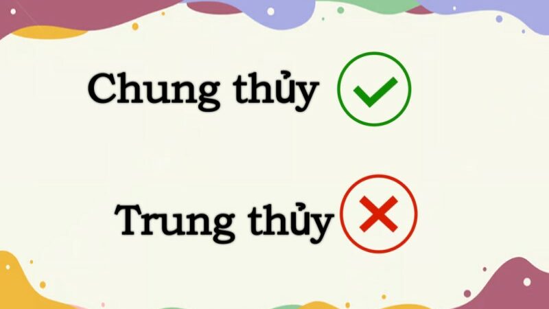 Trung thủy hay chung thủy đúng chính tả?