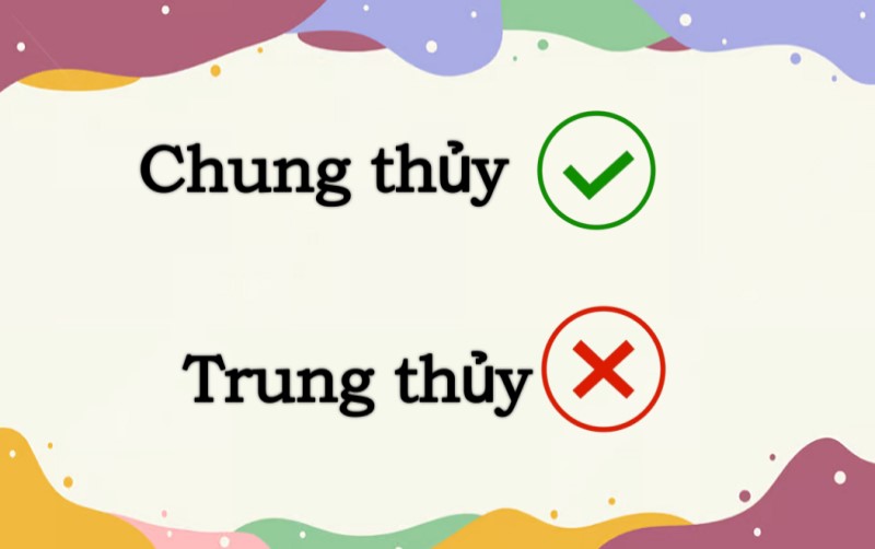 Trung thủy hay chung thủy đúng chính tả?