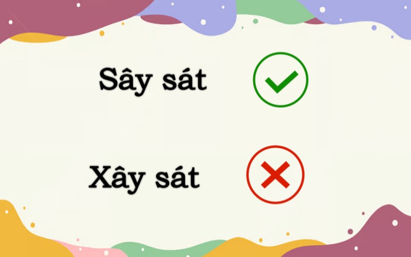 Xây xát hay sây sát đúng chính tả?